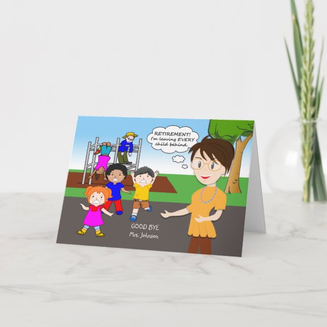 Custom Front Congratulations on Teacher Retirement Card (Front)