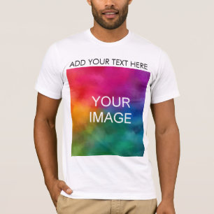 Custom Front Design Add Your Text Image Photo Mens T-Shirt