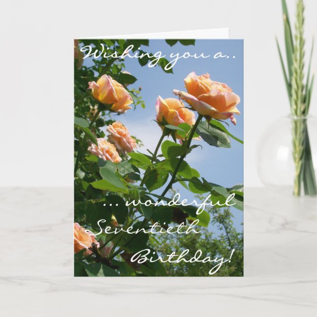 Custom Front Pink Alchemist Roses Birthday Any Age Card (Front)