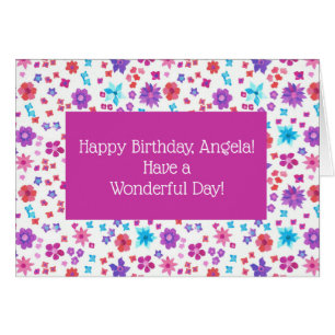 Custom Front Pretty Ditsy Floral Birthday