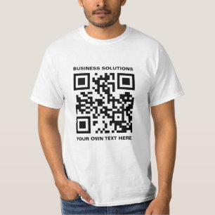 Custom front QR code Back logo T-Shirt