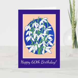 Custom Front Snowdrops Age-Specific Birthday Card