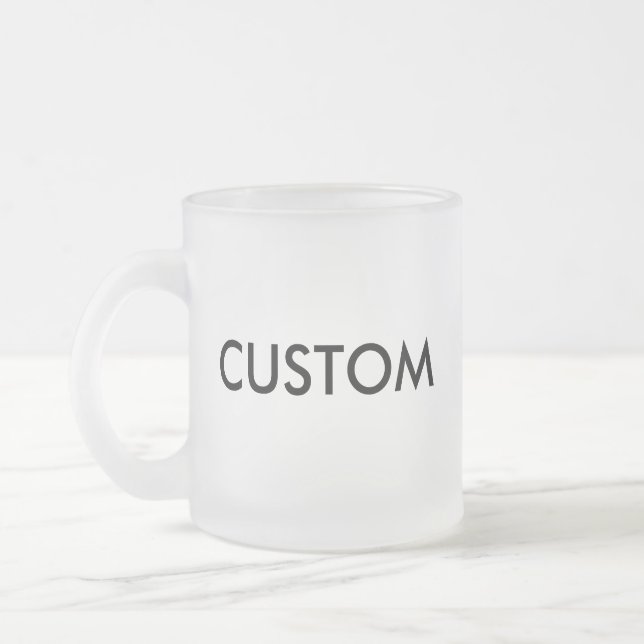 Custom Frosted Glass 10oz Mug (Left)