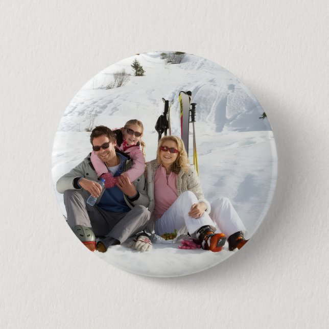 Custom Full Photo Image Upload Design 6 Cm Round Badge (Front)