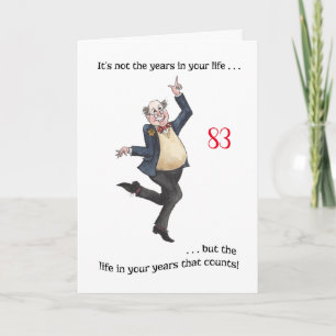 Custom Fun Age-specific Birthday Card for a Man