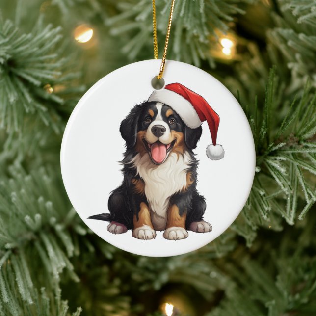 Custom Fun Bernese Mountain Dog Ceramic Tree Decoration (Tree)
