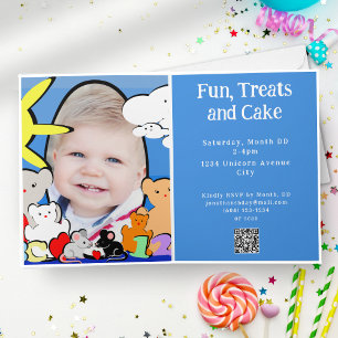 Custom Fun Cute Animals Birthday Party Invitation