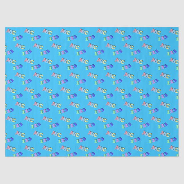 Custom Fun Cute Animals Birthday Tissue Paper (Front)