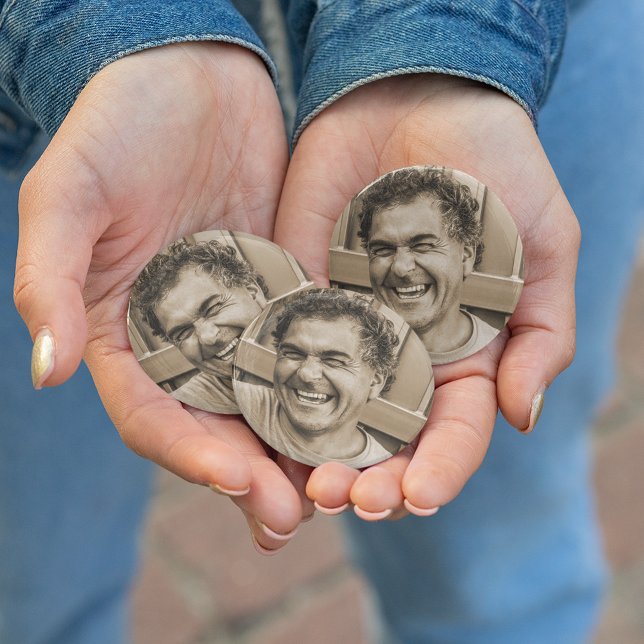 Custom Funeral | Birthday | Family Photo 7.5 Cm Round Badge (Creator Uploaded)