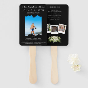Custom Funeral Fan Remembered with Love 