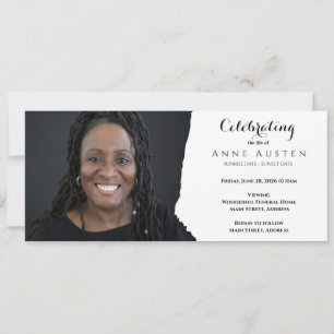 Custom Funeral Invitation Card - Flat Card