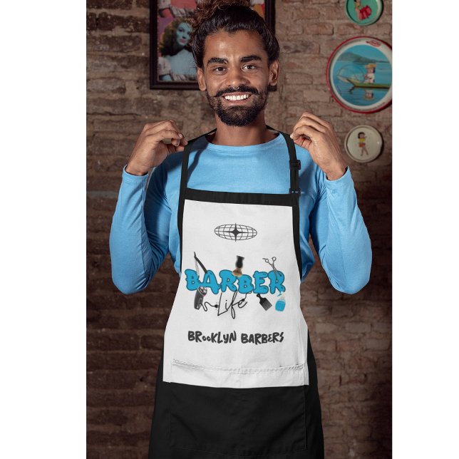 Custom Funky Barber Shop  Apron (Creator Uploaded)