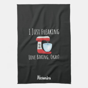 Custom Funny Baking Lover Gifts Baker Chef Humor Tea Towel