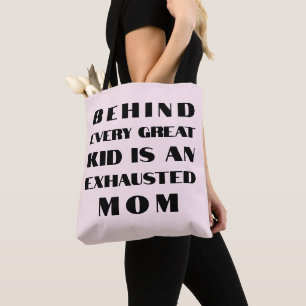 Custom Funny Best Mom Pastel Pink Black Typography Tote Bag