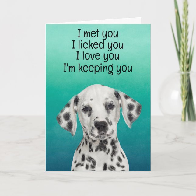 Custom Funny Birthday Card Dalmatian (Front)