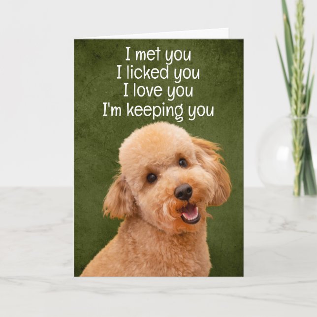 Custom Funny Birthday Card Poodle (Front)