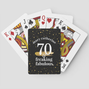 Custom Funny Birthday Freaking Fab Large Print Playing Cards