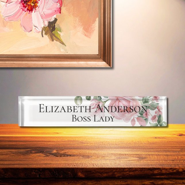 Custom Funny Boss Lady Small Business Owner Nameplate (Creator Uploaded)