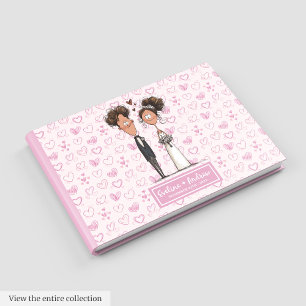 Custom Funny Cartoon Wedding Couple Guest book