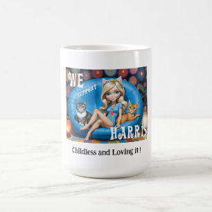 Custom Funny Childless Cat Ladies KAMALA 2024 Coffee Mug