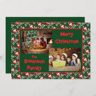 Custom Funny Christmas Card with Family Greeting 