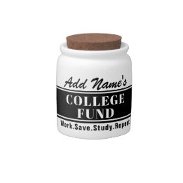 Custom Funny College Fund Candy Jar