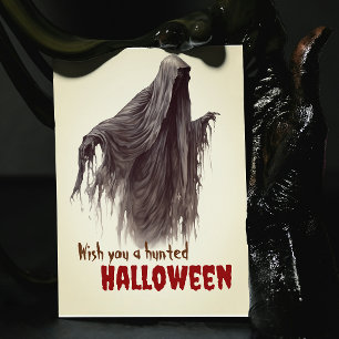Custom Funny Creepy Spooky Haunted Halloween Card