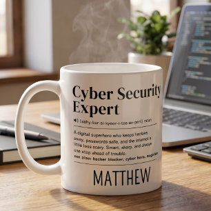 Custom Funny Cyber Security Expert Definition Coffee Mug