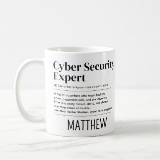 Custom Funny Cyber Security Expert Definition Coffee Mug