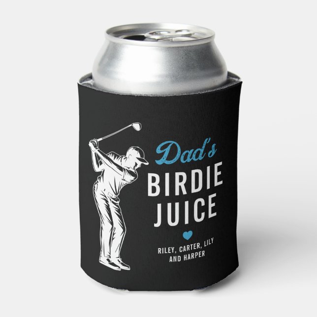 Custom Funny Dad’s Birdie Juice Golf Can Cooler (Can Front)