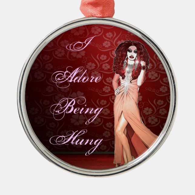 Custom Funny Drag Queen Metal Tree Decoration (Front)