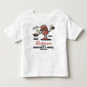 Custom Funny Family Barbeque Group Matching  Toddler T-Shirt