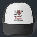 Custom Funny Family Barbeque Group Matching  Trucker Hat<br><div class="desc">Get Fired Up: Smoke Grilling Dad T-Shirt for Dads Who Love to Barbecue. Celebrate Father's Day with humour and style! Our Funny Dad Grilling Drink Beer Father's Day collection features hilarious designs that combine grilling, beer, and dad jokes. Perfect for the grill master in your life, these shirts will bring...</div>