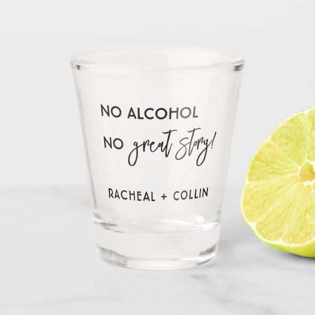 Custom Funny Favours Wedding Party Shooters Shot Glass (Front)