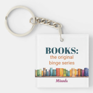 Custom Funny Friendship Reading Book Key Ring