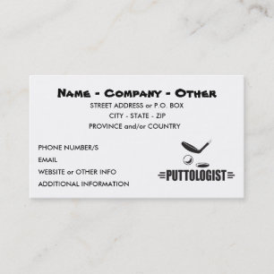 Custom Funny Golf Business Card