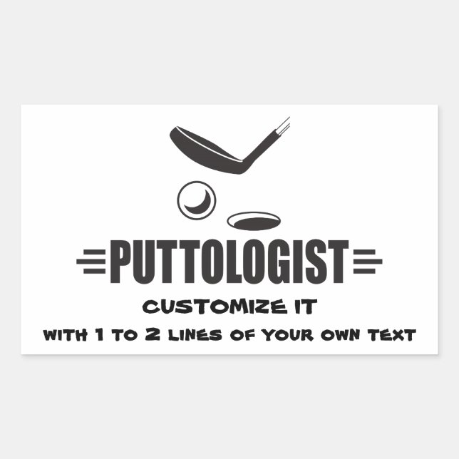 Custom Funny Golf Rectangular Sticker (Front)