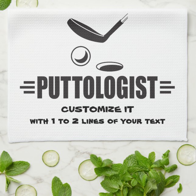 Custom Funny Golf Tea Towel (Folded)