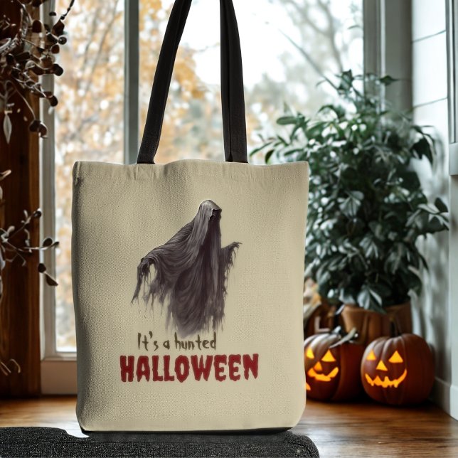 Custom Funny Gothic Horror Spooky Ghost Halloween Tote Bag (Creator Uploaded)