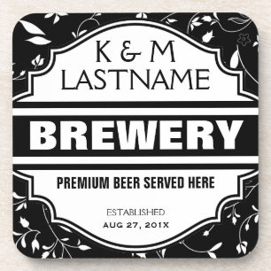 Custom Funny Home Brewer Beer Sign Coaster