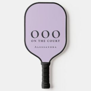 Custom Funny Lavender Purple Black OOO Minimalist Pickleball Paddle