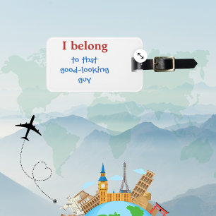 Custom Funny Mens Luggage Tag