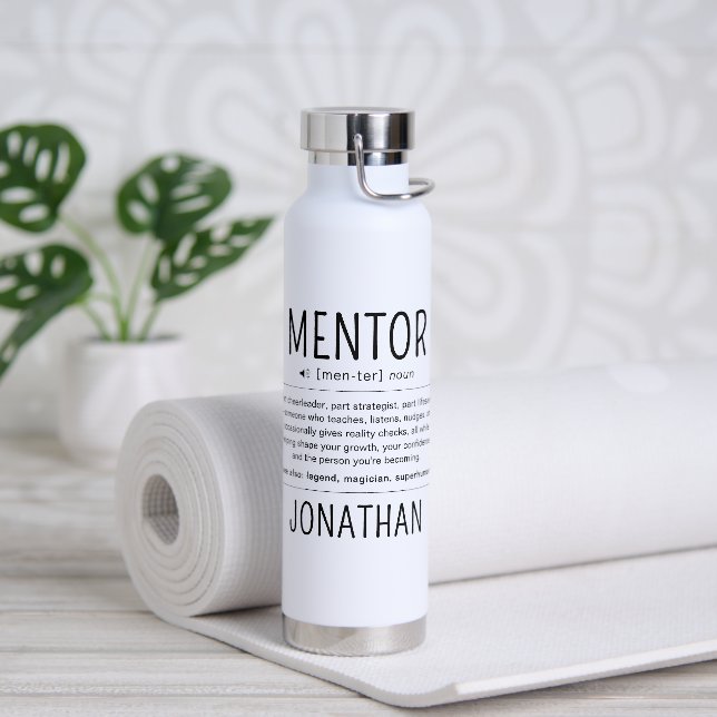  Custom Funny Mentor Coach Adviser Appreciation Water Bottle (Yoga)