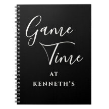 Custom Funny Minimalist Black White Game Time Men