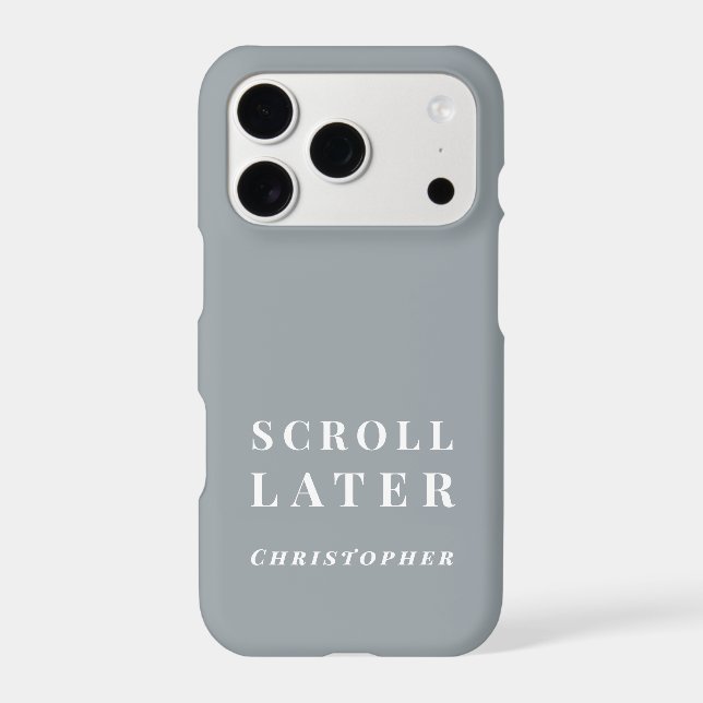 Custom Funny Minimalist Grey Grey White Simple Men (Back)