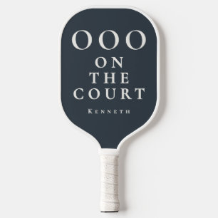Custom Funny Navy Blue White OOO Minimalist Men Pickleball Paddle