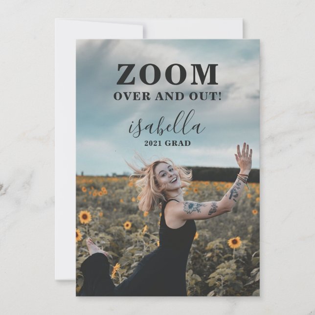 Custom Funny Photo Graduation  Announcement (Front)