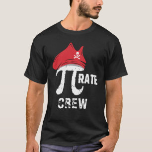 Custom Funny Pi Day Pirate Crew Matching Party T-Shirt