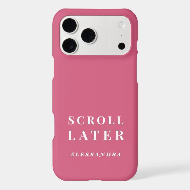 Custom Funny Quote Minimalist Peony Pink White  (Back)