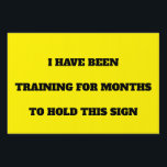 Custom Funny Running Sports Marathon Yard Sign<br><div class="desc">Celebrate and motivate marathon runners with the Custom Funny Running Sports Marathon Yard Sign! Designed for maximum visibility with bold yellow and black colours, this personalised sign lets you add your own witty or encouraging message to cheer on athletes as they race by. Perfect for bringing smiles and support to...</div>